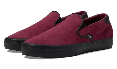 Lacoste Jump Serve Slip-On Sneaker Shoe Red Suede Womens Sz 7 NEW Minimalist - Image 1 of 4