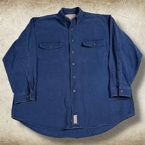 Vintage Abercrombie & Fitch The Big Hemd Herren XL Blau Heavy Canvas Button Down - Bild 1 von 9
