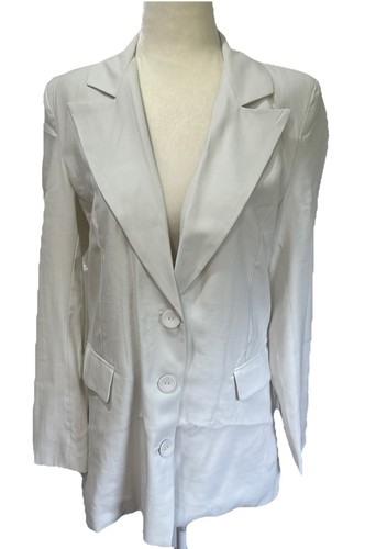 OFF WHITE Blazer donna oversize Farm Rio bianco sporco taglia PP extra small nuovo con etichette