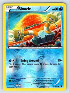 Binacle 22/124 Fates Collide Reverse Holo Common Pokemon Card LP - Picture 1 of 2