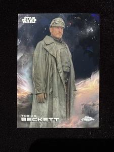 2025 Topps Star Wars Chrome Sapphire Tobias Beckett Black Refractor 8/10 Woody  - Picture 1 of 2