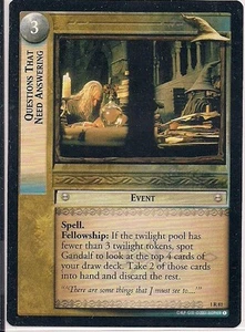 Lord of the Rings CCG - Fellowship - Questions that need Answering #81 Rare - Picture 1 of 1
