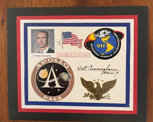 Apollo 7 collage hand-signed by Astronaut Walt Cunningham - Bild 1 von 1