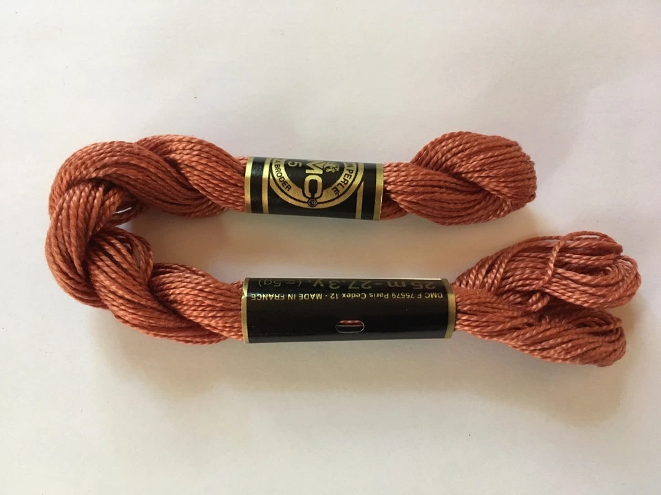DMC Coton Perle 5 356 Medium Terra Cotta 100% Mercerized Pearl Cotton Thread 27y - Image 1 of 1