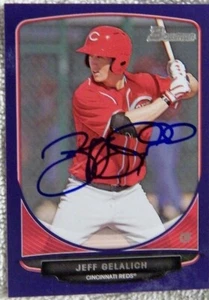 Cincinnati Reds Jeff Gelalich Signed 2013 Bowman Purple Auto Card - Picture 1 of 1