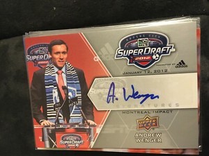 2012 MLS Superdraft Autograph Andrew Wenger