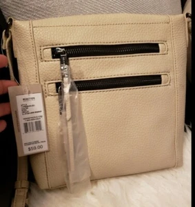 NWT Kenneth Cole Reaction Womens Crossbody Handbag cream Franny Satchel - Picture 1 of 9