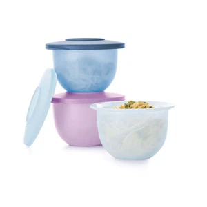 Juego de mini tazones Tupperware Impressions 2,25 tazas pastel juego de 3 con tapas 3621 - Imagen 1 de 2