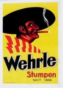 Original vintage poster WEHRLE CUBAN CIGAR SMOKER c.1930 - Imagen 1 de 1