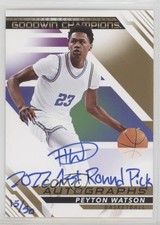 2022 Upper Deck Goodwin Champions Inscriptions /50 Peyton Watson Rookie Auto RC