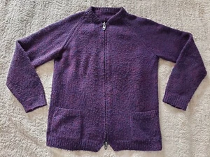 Vintage 60s Wool Sweater Handmade Talon Zipper with pockets women's medium - Picture 1 of 9