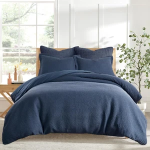 - Cloud Waffel Bettbezug Set - Full/Queen Bettbezug + zwei Standard Kissen Ca - Bild 1 von 9