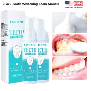 2Pack Tooth Whitening Foam Toothpaste Stains Removal Teeth Deep Cleaning Mousse - Picture 1 of 12