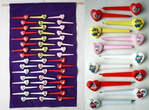 12X VINTAGE 80'S HAIR ORNAMENTS GIRLS BARRETTES BEE CLOWN RABBIT DOG NEW NOS ! - Picture 1 of 10