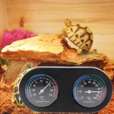 Reptile Tank Thermometer Hygrometer Monitor Temperature and Humidity in Vivarium
