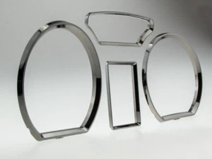 Black-Chrom Tacho Ringe Tachoringe LETRONIX CLIP VW Polo IV 9N 9 N CLIPSEN - Picture 1 of 2