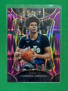 2023-24 Panini Select Mezzanine Purple Flash Prizms #389 Cameron Johnson/175 - Imagen 1 de 2