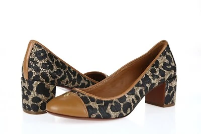TORY BURCH 211322 leopard print leather / fabric pumps heels sz. 6.5 M NEW! - Image 1 of 4