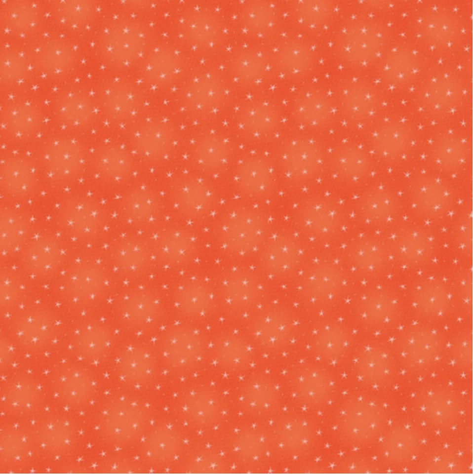 Tela de algodón de papaya con estrellas pequeñas Starlet acolchado en blanco 6383 por yarda Foto 1 de 1