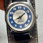 Kienzle Watch Vintage ?Jeans? Made In Germany Denim Band Blue Face Working