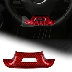 Volante debajo de la cubierta roja fibra de carbono real para Chevrolet Camaro 2016-2023 - Imagen 1 de 5