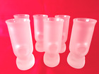 SCHNAPPS SHOT SHORTS GLASSES OPAQUE THUMBPRINT GLASS VERY RARE VINTAGE SET of 6