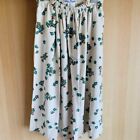 Salvatore Ferragamo Long Skirt Silk Beige Length 27.2in Waist 12.8in From Japan