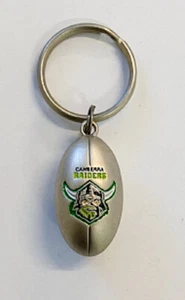 333174 CANBERRA RAIDERS NRL TEAM 3D SILVER FOOTBALL KEY RING KEYRING - Picture 1 of 1