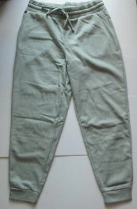 Women's Light Green Drawstring Jogger Sweatpants Tapered Leg, Side Pockets Sz L - Picture 1 of 3