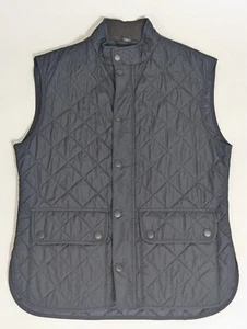 BARBOUR Lowerdale Women's Zippered Quilted Vest Gilet Navy Blue Large - Picture 1 of 7