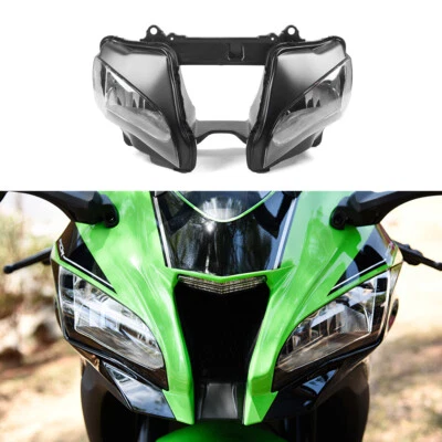 Front Headlight Assembly For Kawasaki Ninja ZX10R 2016 2017-2020 Motor Headlamp Foto 1 de 4