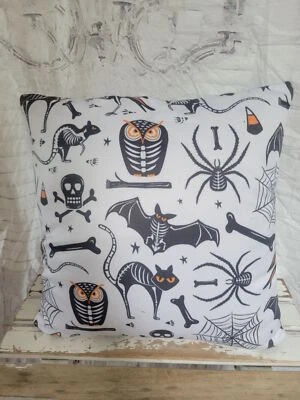 Society 6 Halloween pillow cat bat home decor - Image 1 of 4