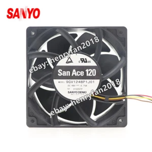 SANYO Denki 9GV1248P1J01 SanAce DC 48V 0.75A 120*120*38MM 4-wire PWM Cooling Fan - Picture 1 of 5