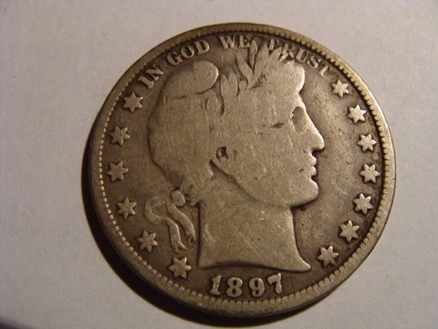 1897-O Barber Half Dollar - GOOD+ condition Cover
