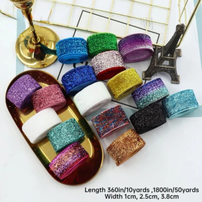 0.9m Brillant Velours Ruban Simple Visage Sequin Bordure Sangles DIY Craft - Photo 1/4
