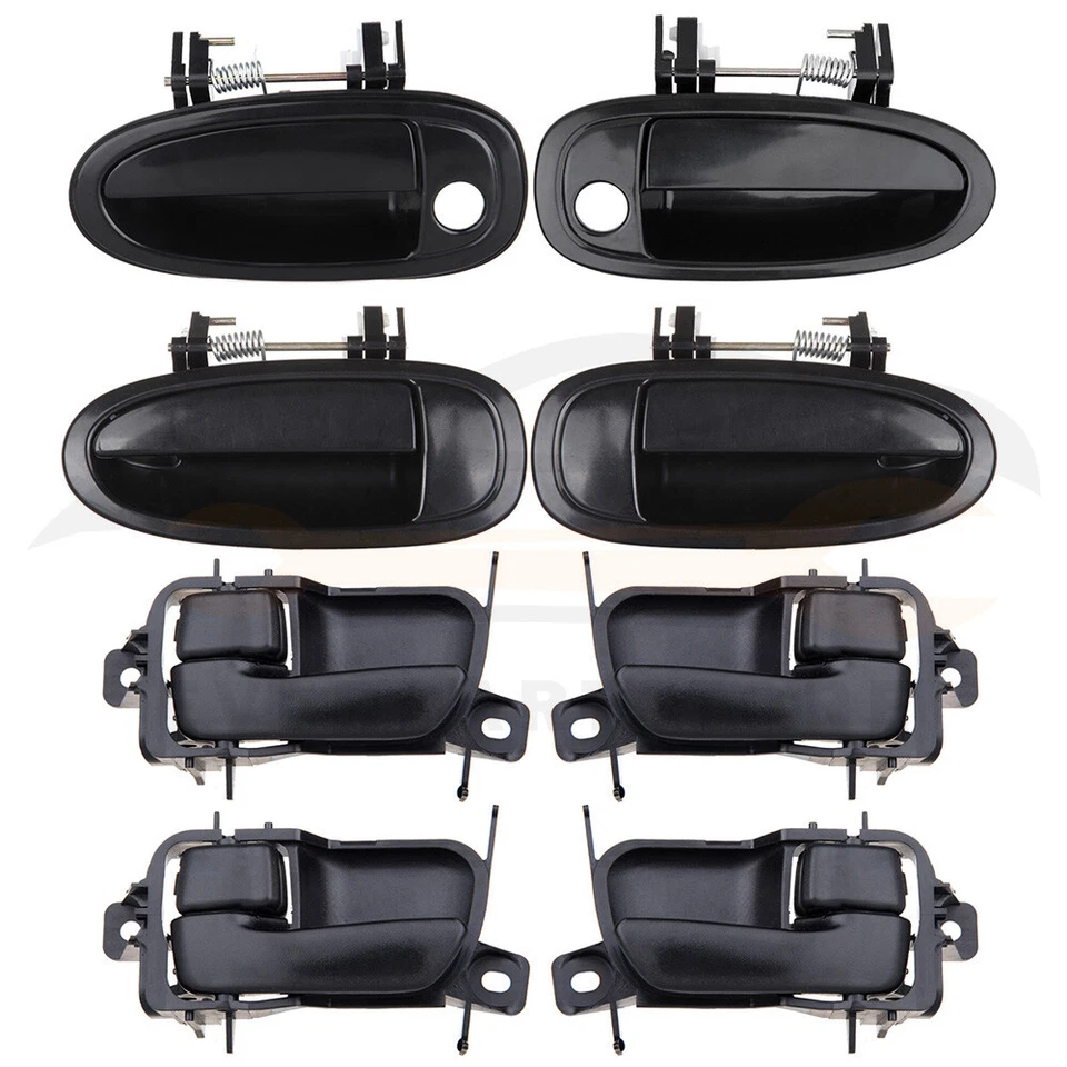 8x Front Rear Inner&Outer Door Handles For 1995-1999 Toyota Avalon Black LH RH Foto 1 de 4