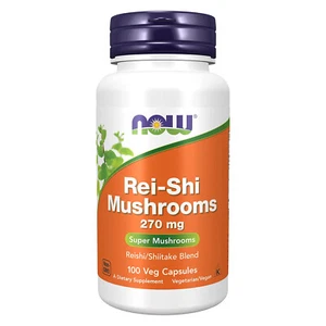 NOW FOODS Rei-Shi Mushrooms 270 mg 100 Veg Capsules - Picture 1 of 6