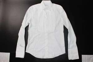 BRAND NEW Salvatore Ferragamo Plain White TUXEDO Shirt Sz IT 40 R Derby Fit - Picture 1 of 23