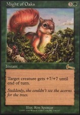 1x Might of Oaks NM, English MTG Urza's Legacy