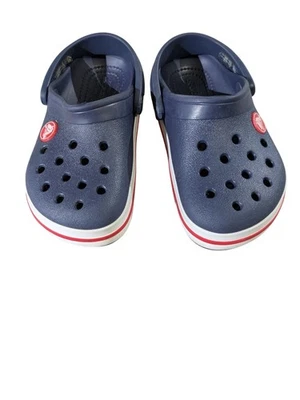 Crocs Crocband Shoes Youth Size C9 Navy Blue White Slip On Clogs Iconic Comfort - Image 1 of 4