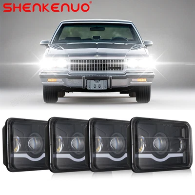 Faros LED de 4x6 pulgadas haz sellado alto/bajo para Chevrolet Caprice 1977-1986 4 piezas Foto 1 de 4