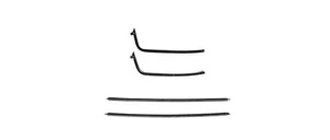 Chevelle 1970-1972 techo rígido puerta ventana exterior línea de cinturón tira de clima fuzzys - Imagen 1 de 4