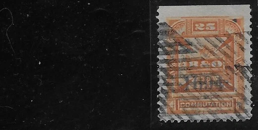 US Scott 3T4, 1886-88, Revenue, B & O Telegraph Companies , Used, NG, F/VF - Image 1 of 1