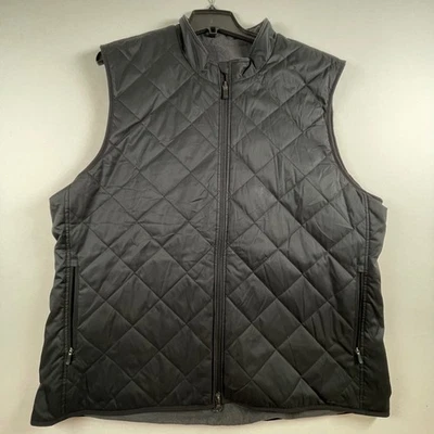 Nike Mens XXL Black Quilted Fleece Lined Reversible Full Zip Sleeveless Vest - Image 1 of 4