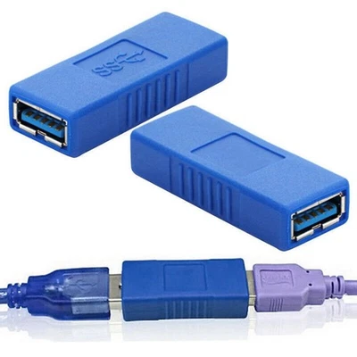 USB 3.0 Type A Female To Female Adapter Coupler Gender G2J2 D3P7 8I9E P3Z8 S4T1 - Image 1 of 4