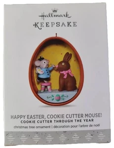 Hallmark Happy Easter Ornament Cookie Cutter Mouse Cookie Cutter Through Year - Picture 1 of 12