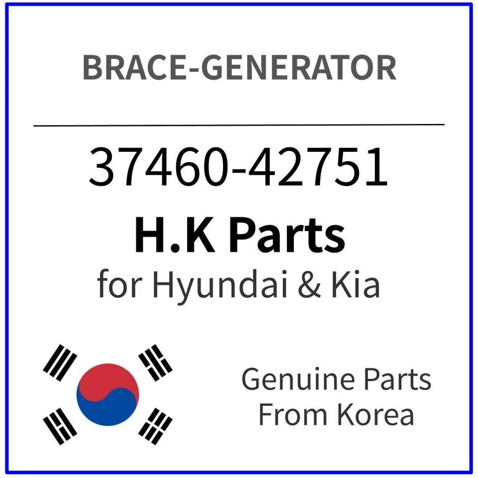 Genuine 37460-42751 BRACE-GENERATOR for Hyundai / Kia - Image 1 of 1
