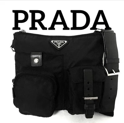 PRADA  Authentic waist bag  belt bag , black nylon　Free shipping Tax Included - Image 1 of 4