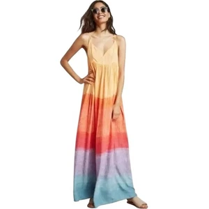 Maxi abito bohemien Anthropologie Carla settimane tramonto sole taglia small boxCK - Foto 1 di 8