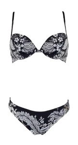 Roberto Cavalli bikini costume da bagno push up C7BY22940 nero taglia 42 M - Picture 1 of 8